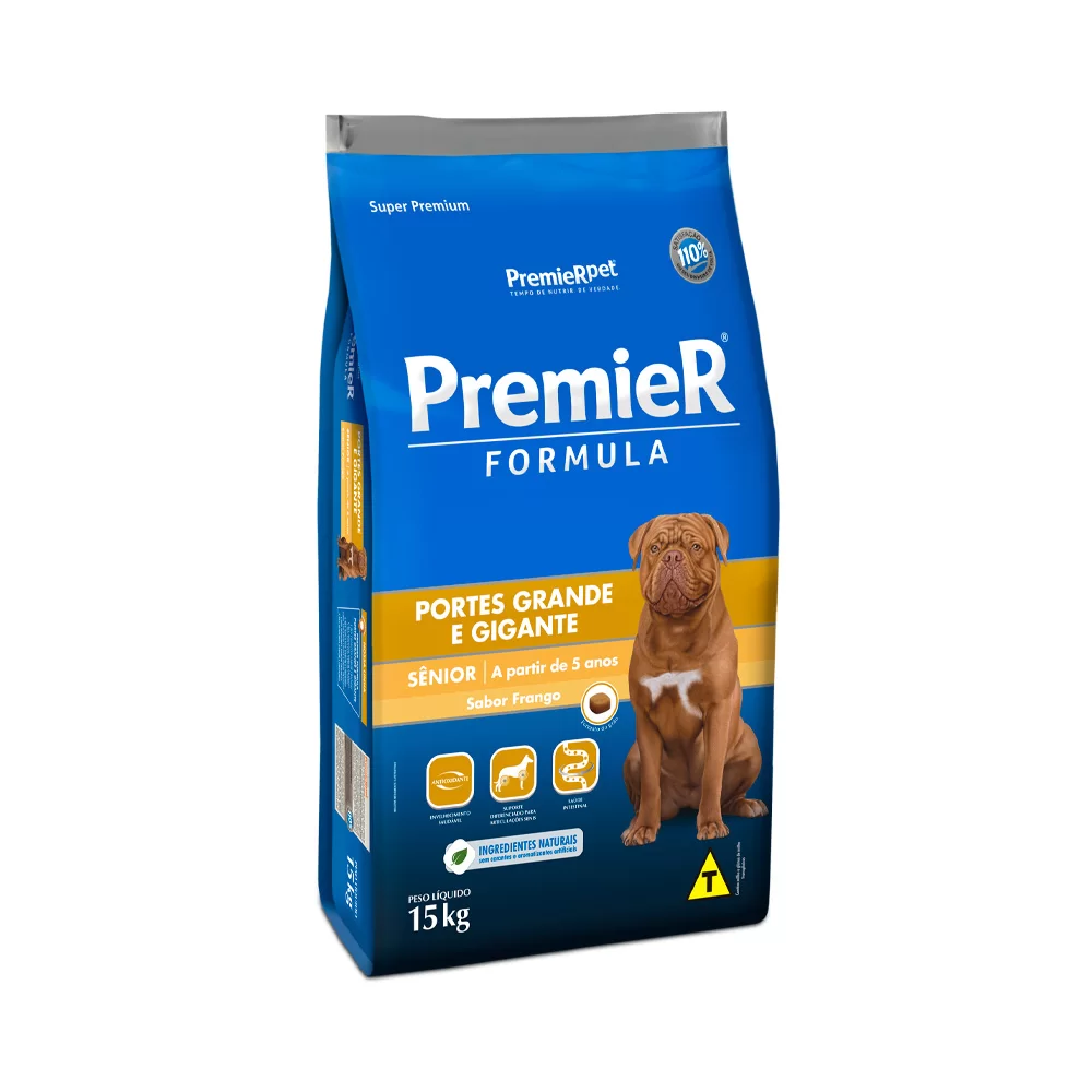 Ração Premier Fórmula para Cães Sênior de Porte Grande e Gigante Sabor Frango 15kg - Imagem 2