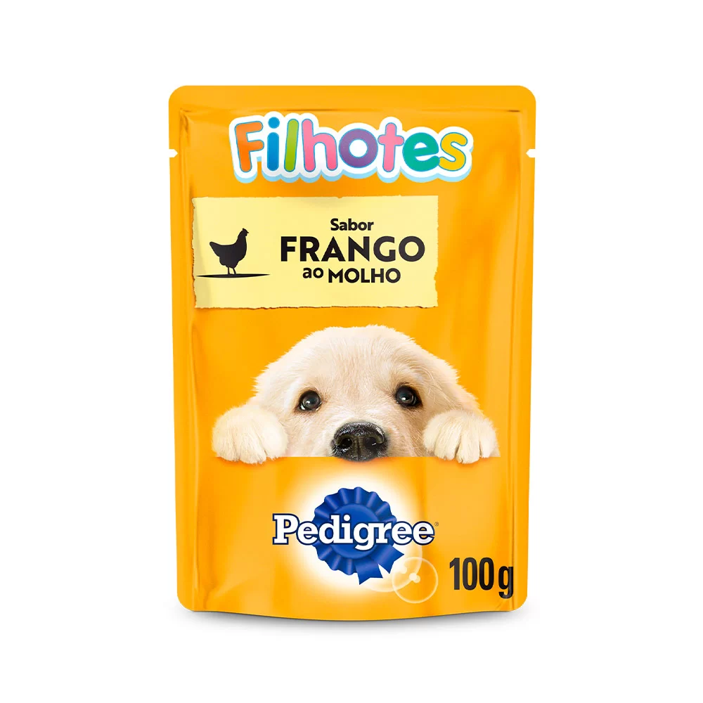 Ração Úmida Pedigree Sachê Frango ao Molho para Cães Filhotes 100 g