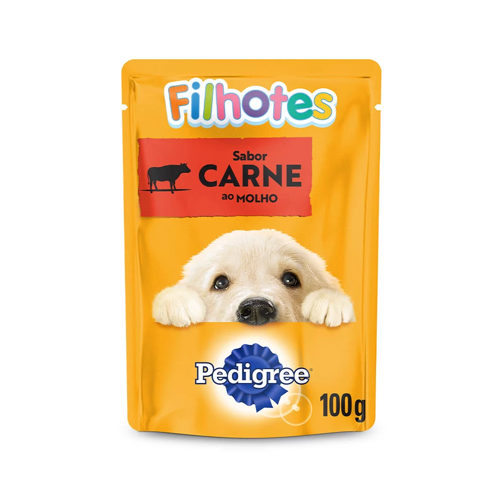 Ração Úmida Pedigree Sachê Carne ao Molho para Cães Filhotes 100 g